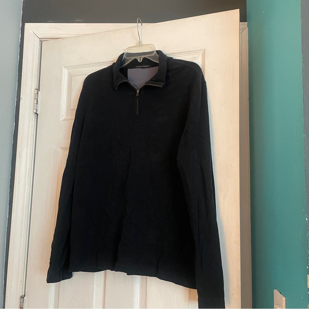 Banana Republic Men's Black Zip-Up Sweater